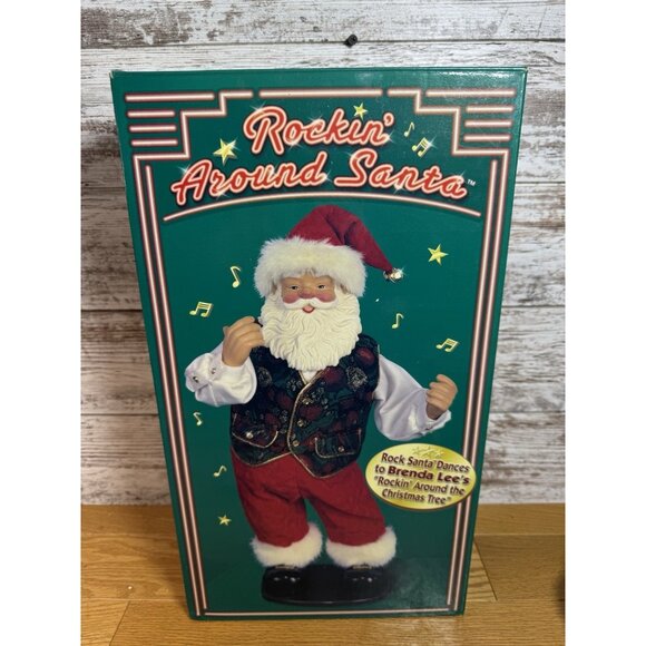 Rockin' Dancing Santa 17" Rocking Around The Christmas Tree 1999 Tested WORKS - Picture 1 of 13